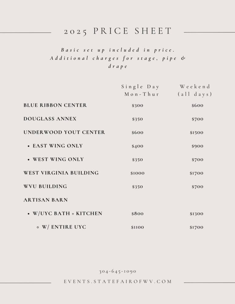 2025 price SHeet